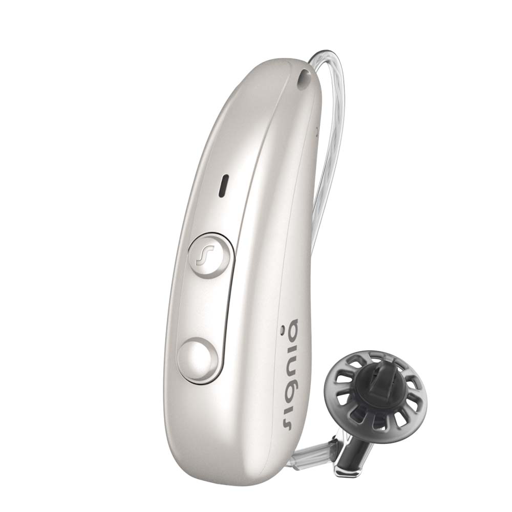 Signia Pure Charge&Go 7IX Hearing Aids - Pearl White